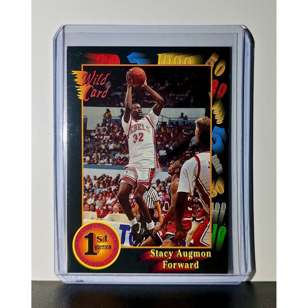 Stacy Augmon 1992 Wild Card NCAA #47 Card UNLV Runnin' Rebels